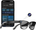 AI Smart Camera Glasses 8MP Camera for Women Men, 4K Photos & 1080P Video Recording,Anti-Shake, 12H Music/Bluetooth Calls, Real-time Translation/GPT Object Recognition (Sunglasses)