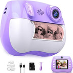 Kids Camera Instant Print 1080P Front Rear Dual Selfie - Toddler Cameras with Digital Video Games,32GB & 5-Color Print Paper/ 250 Photos,Easy to Use & Great Toys Gifts for Boys Girls