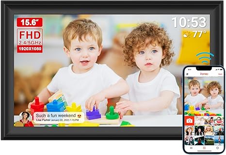 32GB 10.1 Inch Smart WiFi Digital Photo Frame 1280x800 IPS LCD Touch Screen, Auto-Rotate Portrait and Landscape, Built in 32GB Memory, Share Moments Instantly via Frameo App from Anywhere